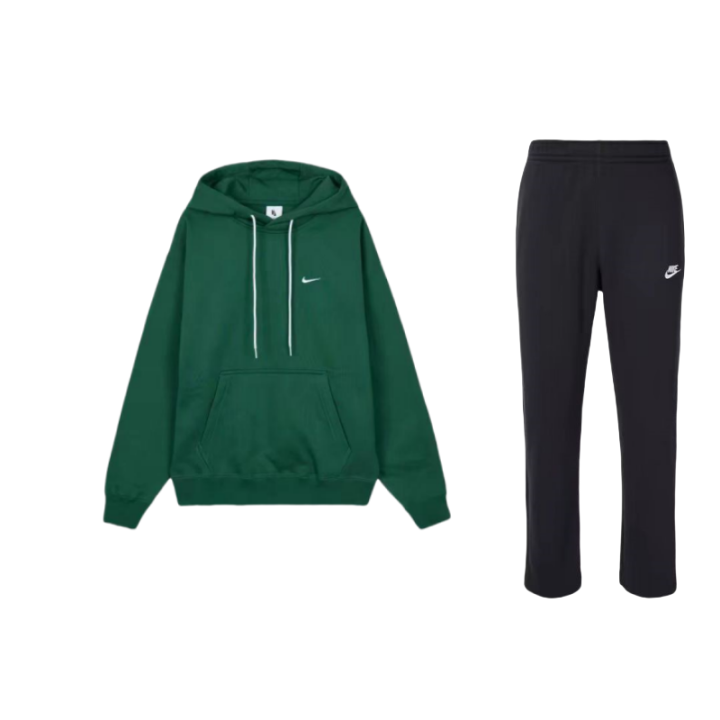 Nike Nike Casual Sportswear Unisex Green/Black Hooded Moderate