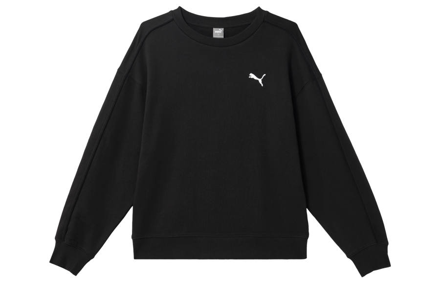 PUMA Sweatshirts Women's Black Crew Neck Moderate Other