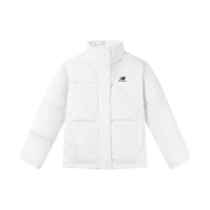 New Balance New Balance Down Jackets Women's White Stand Collar Moderate Other