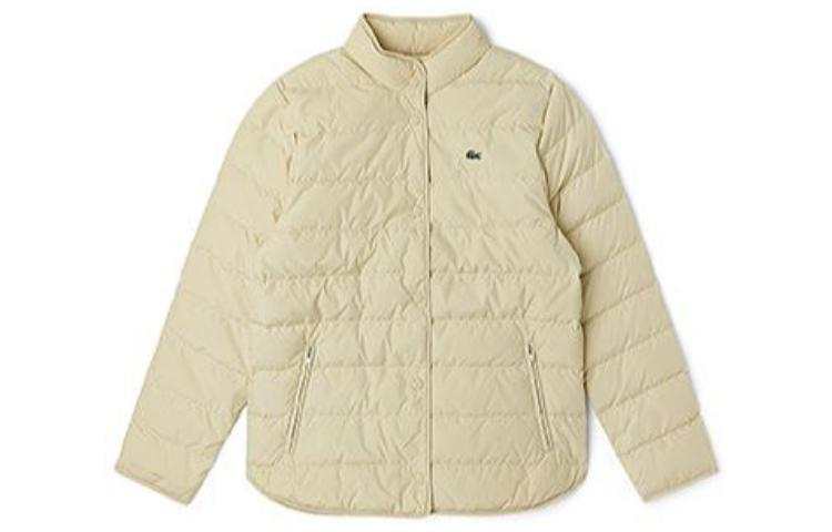 LACOSTE LACOSTE Down Jackets Women's Beige Stand Collar Thickened Other