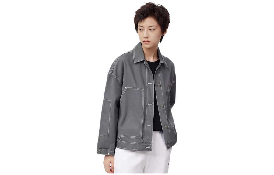 Dickies Jackets Women's Beige Gray Lapel Moderate Other