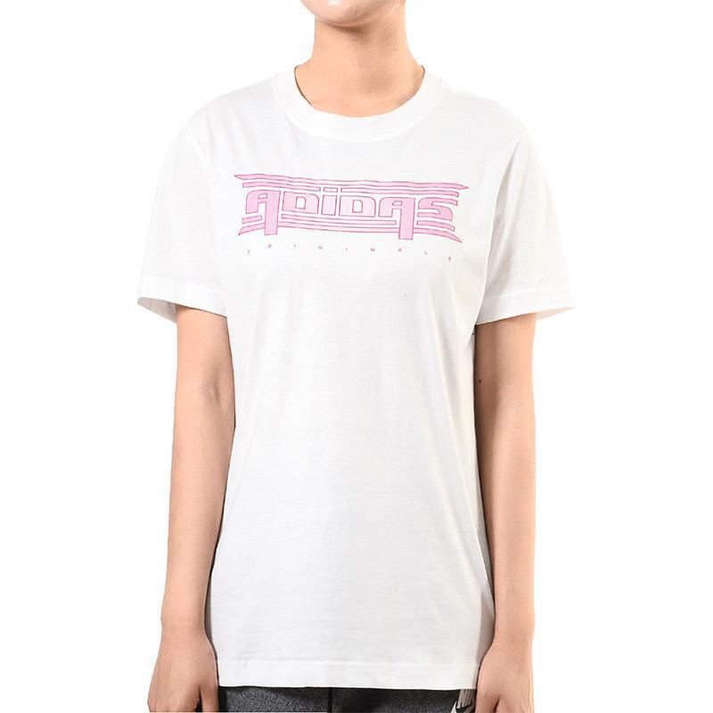 Adidas Adidas T Shirts Women's White Crew Neck Moderate Straight Fit