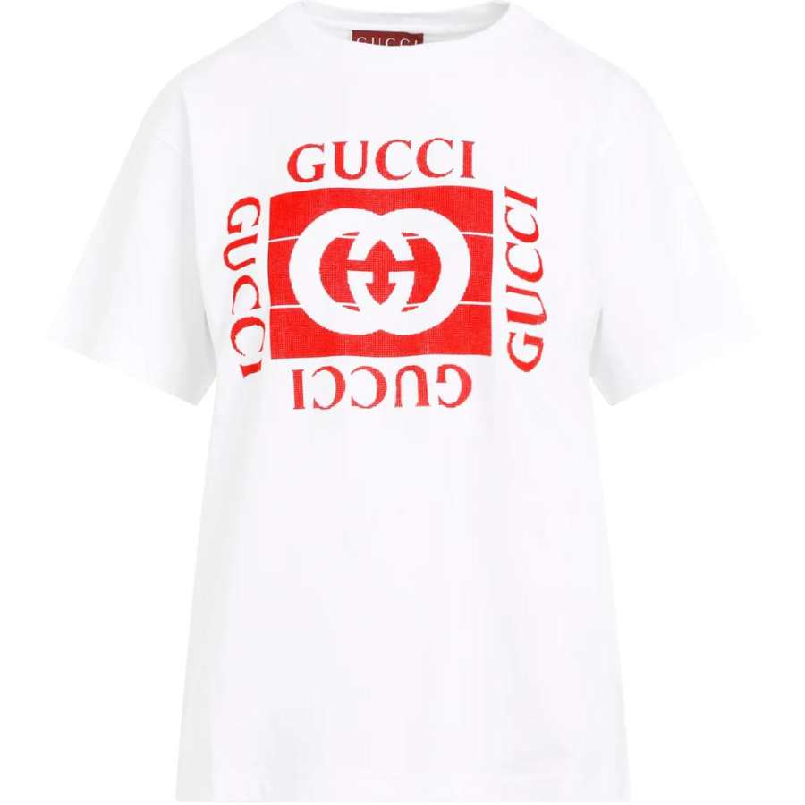 GUCCI Logo Printed Crewneck T-Shirt