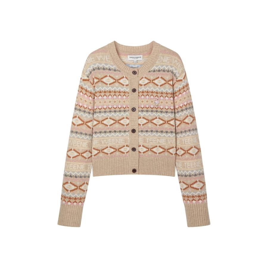 Teenie Weenie Knitwear Women's Crew Neck Moderate Cardigan