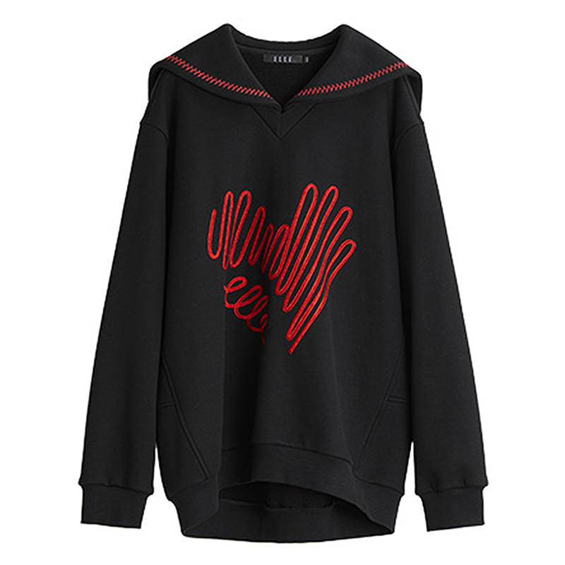 ELLE ELLE Sweatshirts Women's Lapel Moderate Regular