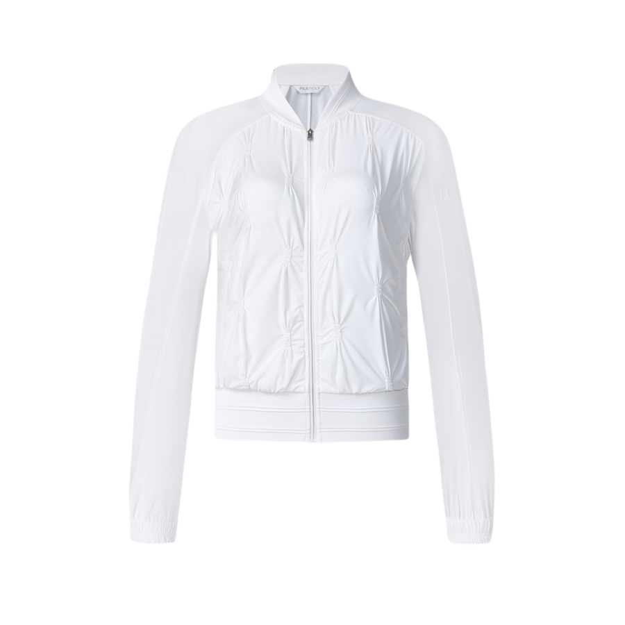 FILA Jackets Women's Jade White Stand Collar Moderate Soft Shell