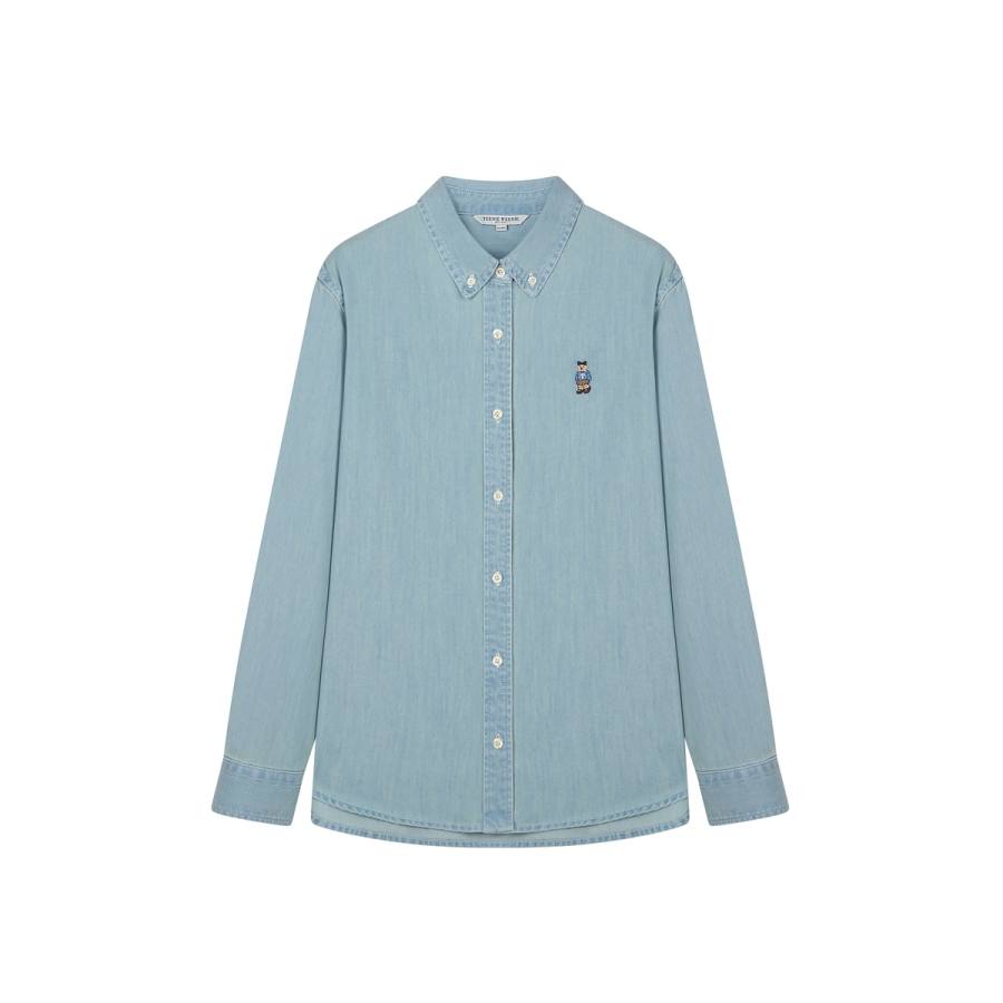 Teenie Weenie Shirts Women's Lapel Moderate Denim