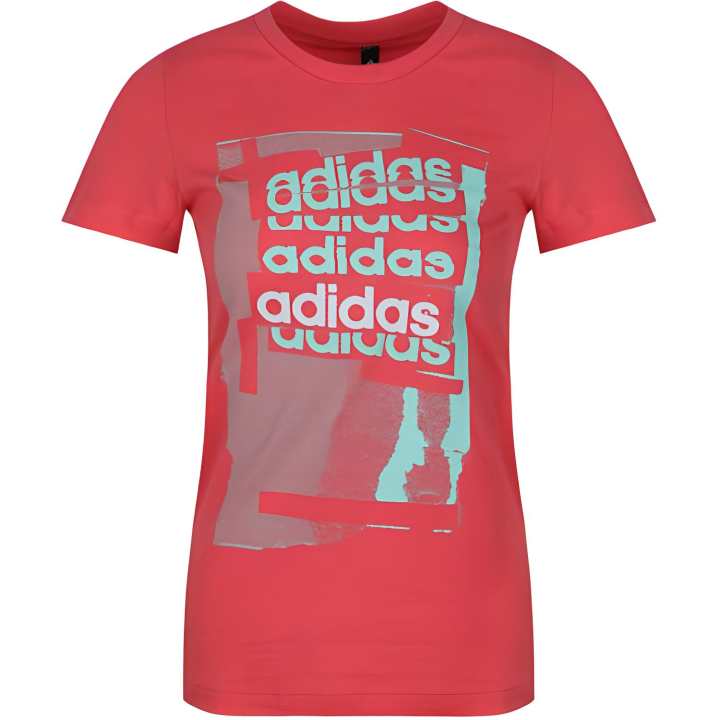 Adidas Adidas T Shirts Women's Red Crew Neck Moderate