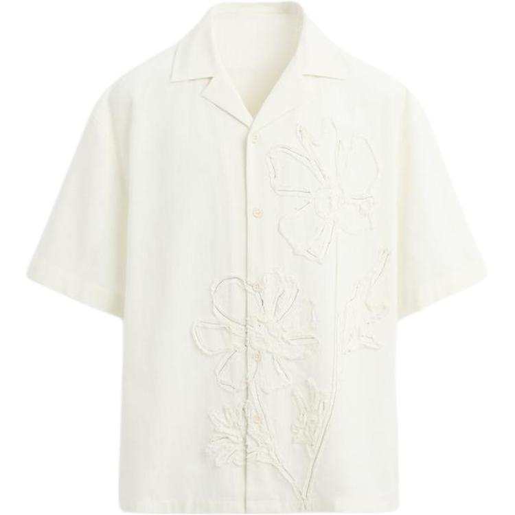 ZARA Shirts Men's Frosted White Lapel Moderate