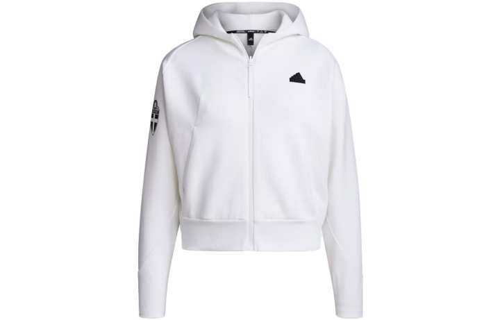 Adidas Adidas Jackets Women's White Hooded Moderate Other