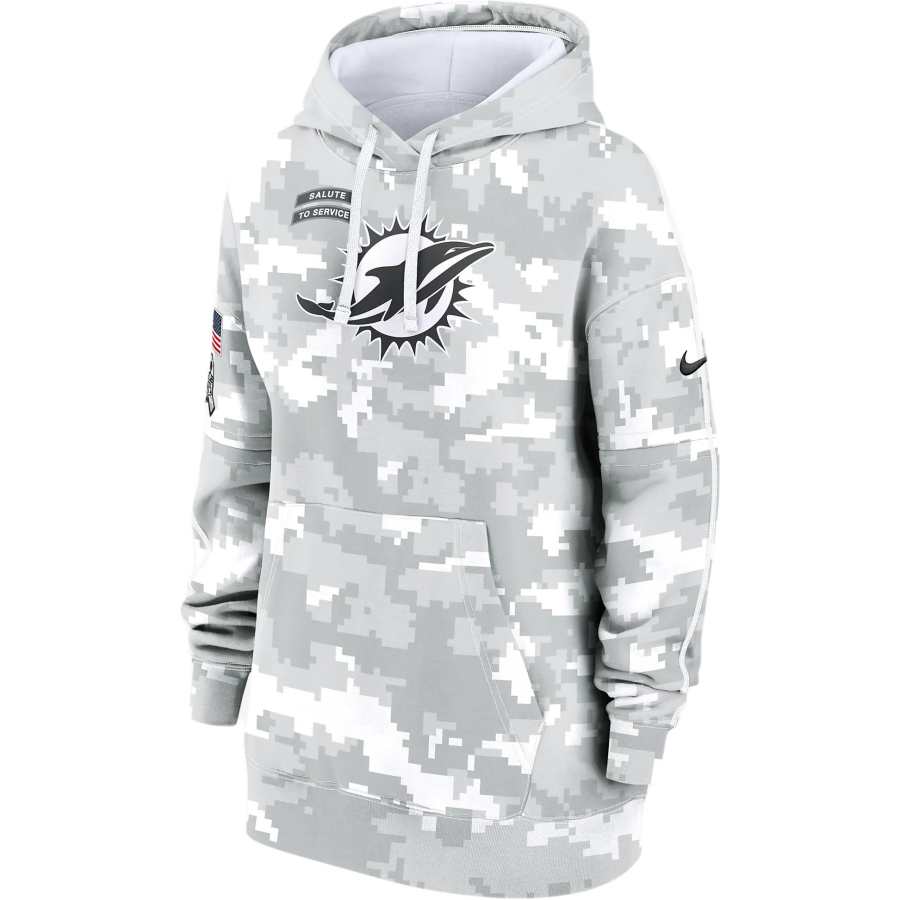 Nike Nike Miami Dolphins Salute To Service Primary Edge Club Women's Nike Nfl Pullover Hoodie