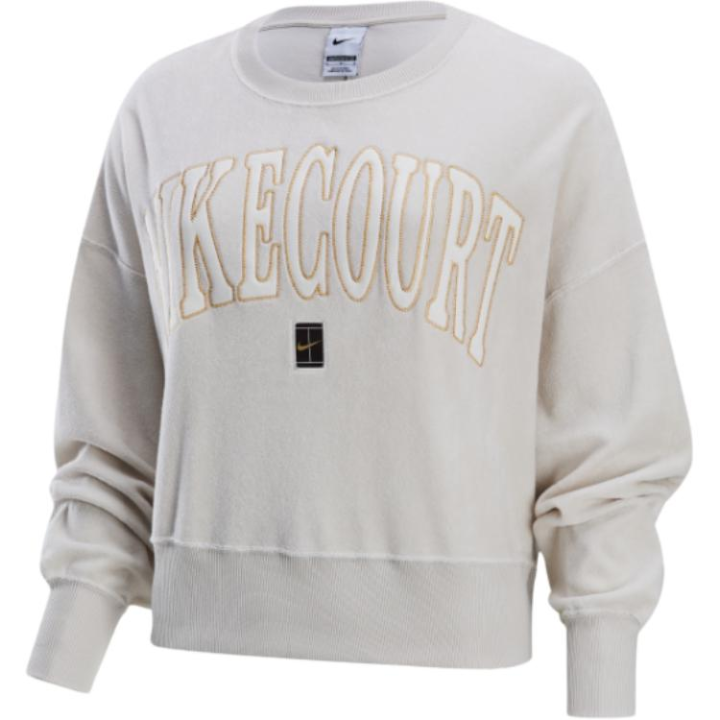 Nike Nike COURT HERITAGE Sweatshirt Women's Metallic Gold/Ecru