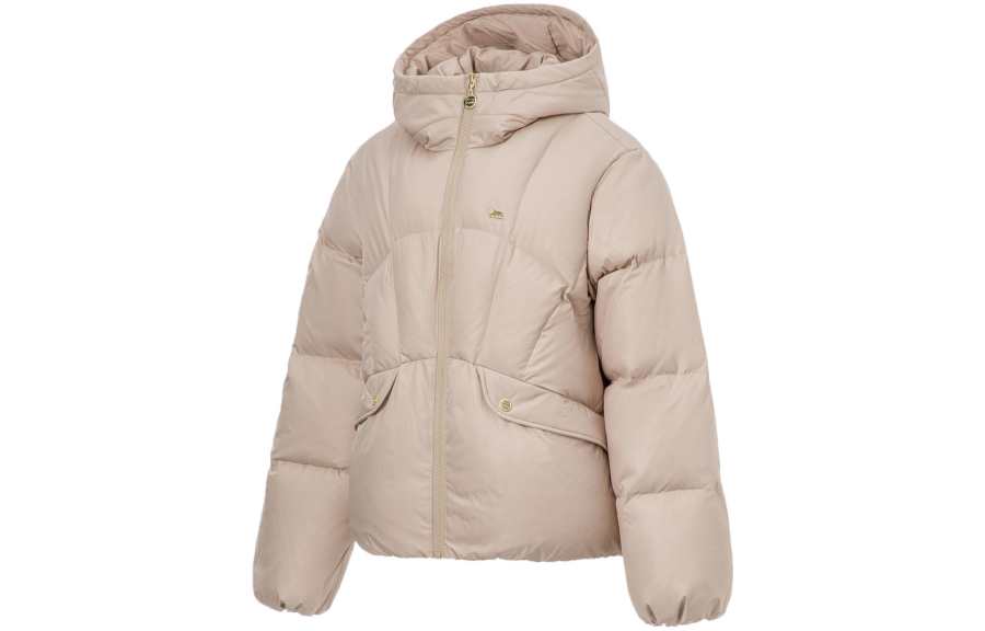 Li-Ning Li Ning Sports Life Collection FW23 Down Jacket Women's Light Glazed Brown
