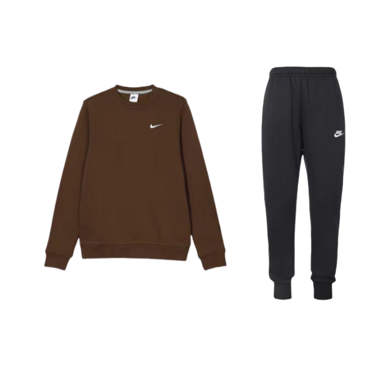 Nike Nike Casual Sportswear Unisex Dark Brown/Black Crew Neck Moderate