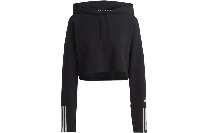 Adidas Adidas Train Essentials Train Cotton 3 Stripes Hoodie Sweatshirt Women's Black