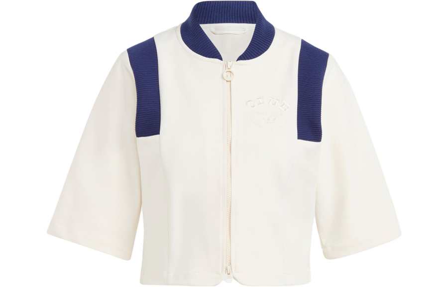 adidas originals Blue Version Crop Track Top Chalk White