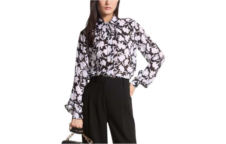 MICHAEL KORS MICHAEL MICHAEL KORS Allover Floral Printed Long-Sleeved Shirt