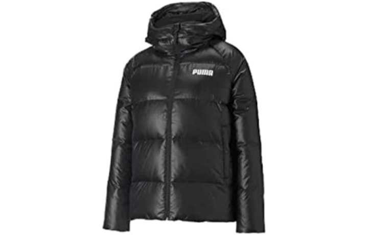 PUMA PUMA Down Jackets Women's Black Hooded Moderate Puffer Jacket