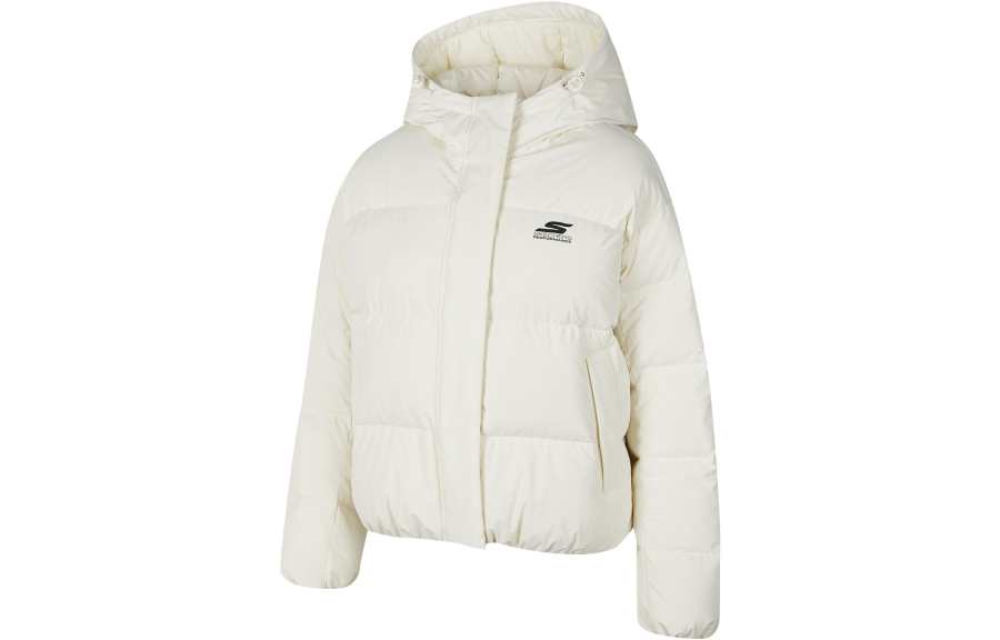 Skechers Down Jacket Women's Tofu White