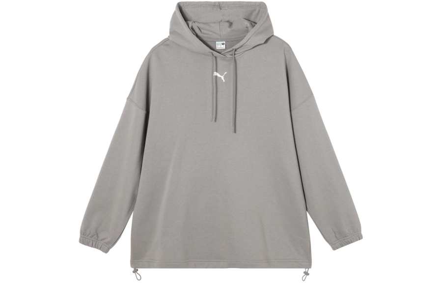 PUMA DARE To OVERSIZED HOODIE TR Sweatshirt Women's Light Gray