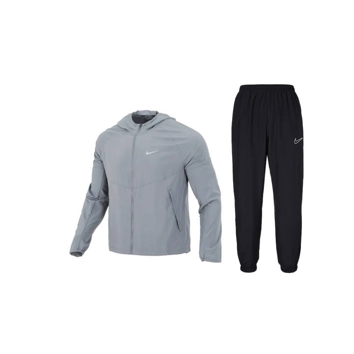 Nike Nike Casual Sportswear Men's Gray/Black Hooded Moderate