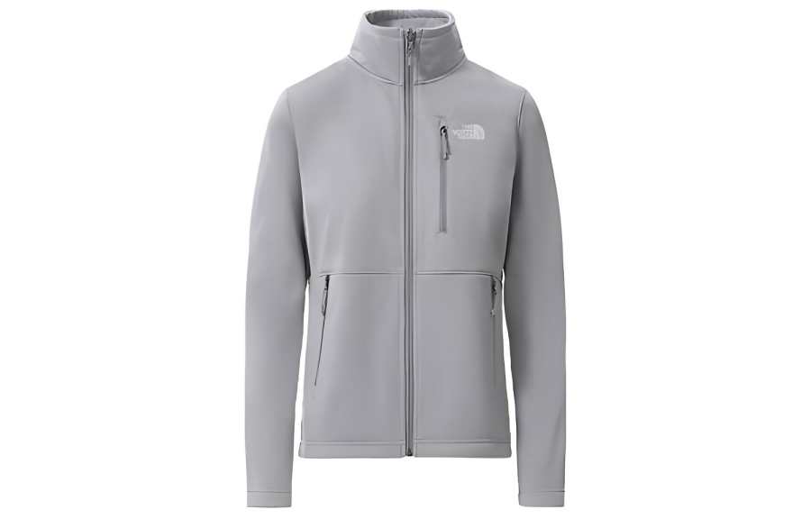 THE NORTH FACE Fleece Tops Women's Gray Stand Collar Moderate Other