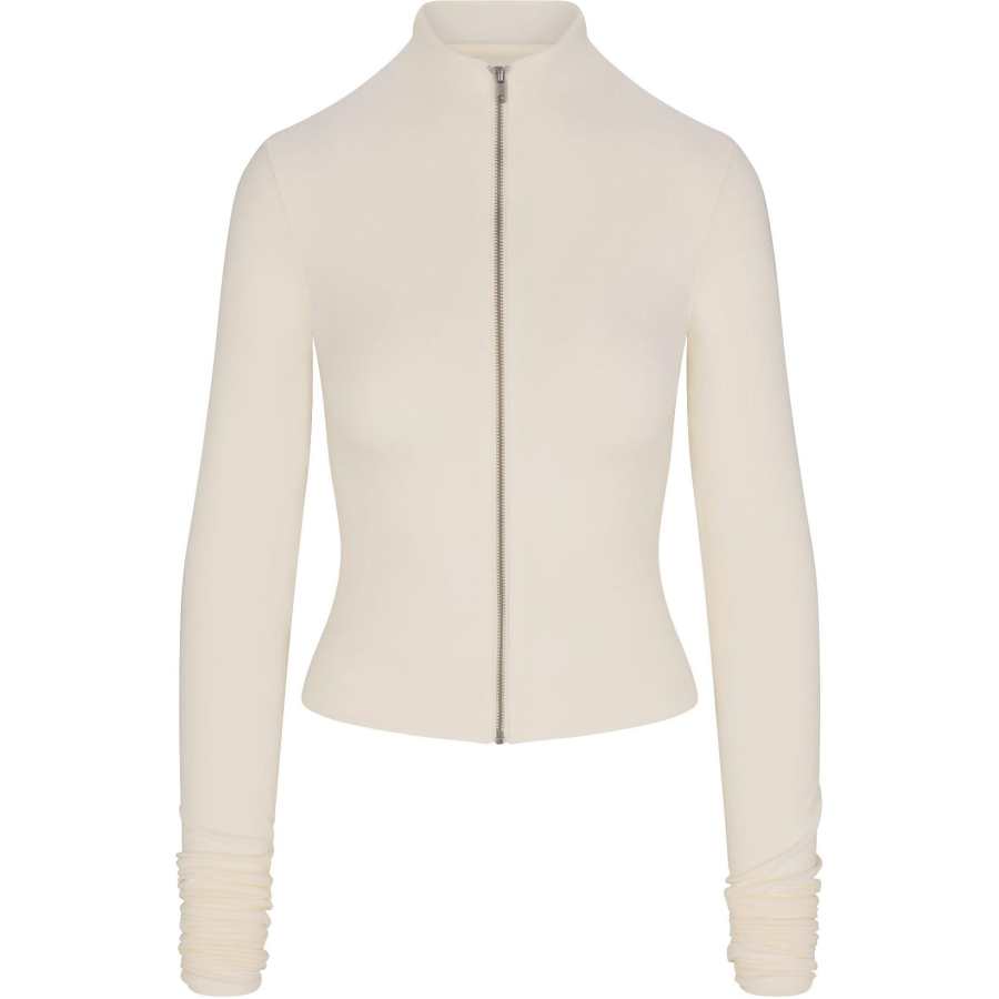 Skims SS25 SKIMS CLOUD Collection ZIP UP TOP Jackets & Coats Women's ECRU/Natural