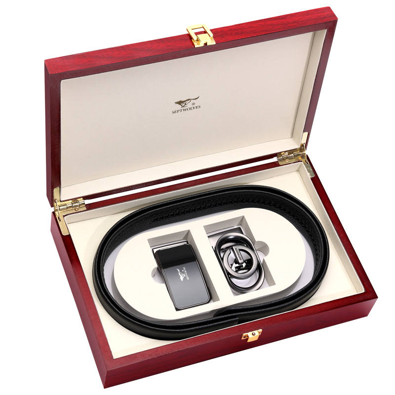 SEPTWOLVES SEPTWOLVES Cow Leather Belts Men's Width 3.5cm