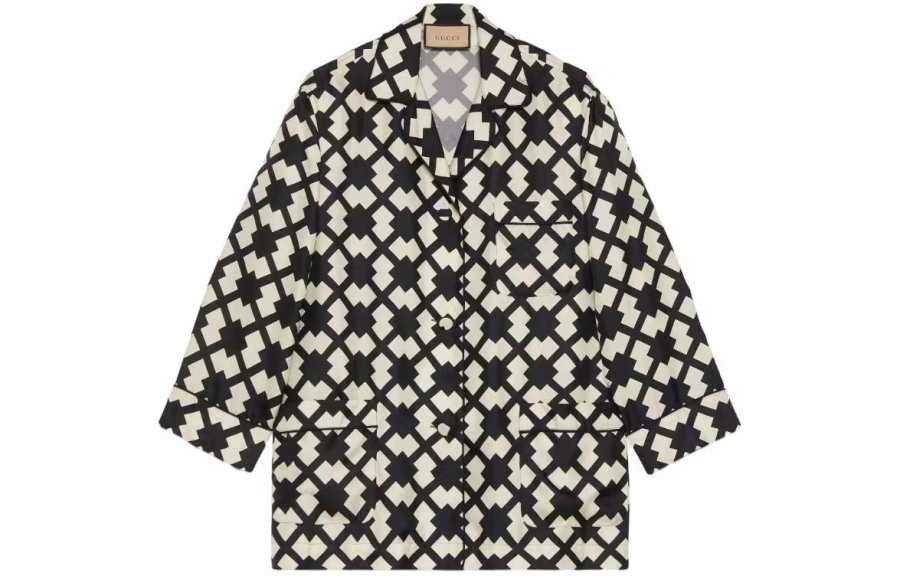 GUCCI Shirts Women's Black Cuban Collar Moderate Other