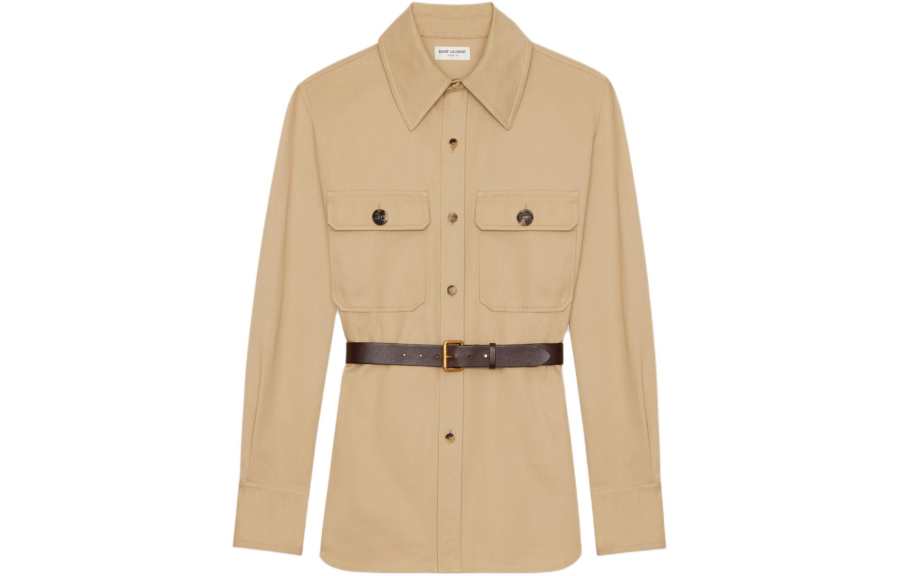 SAINT LAURENT SS24 Shirt Women's Light Umber