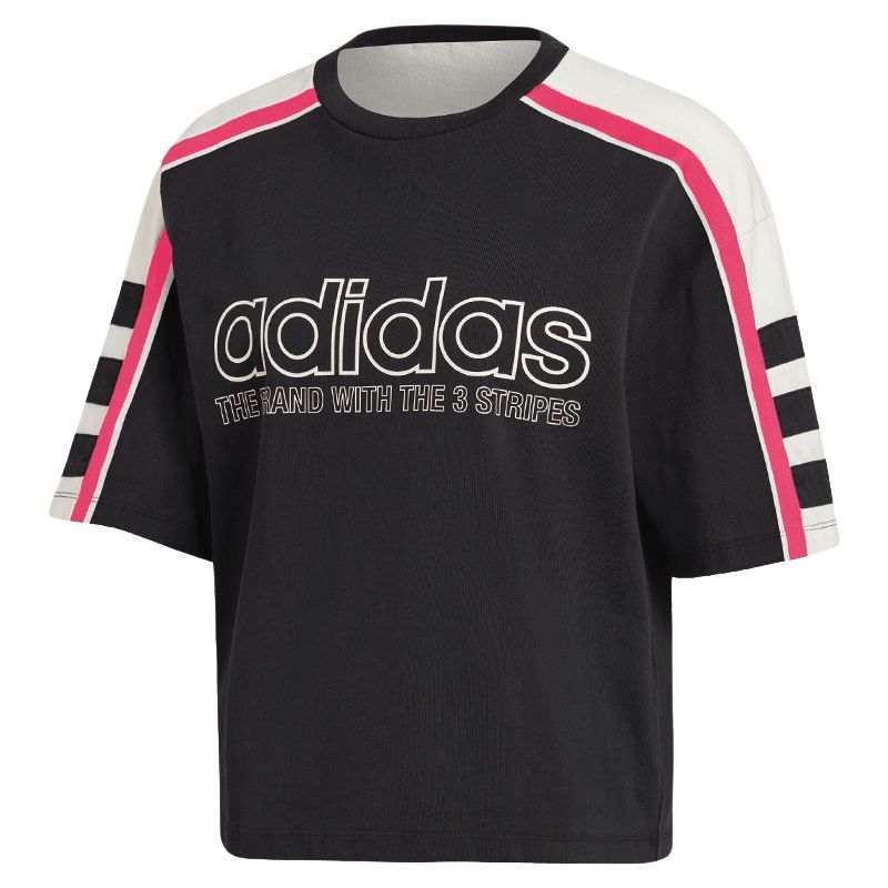 Adidas Adidas T Shirts Women's Black Crew Neck Moderate