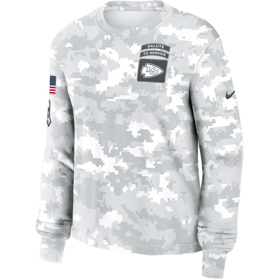 Nike Nike Kansas City Chiefs Salute To Service Edge Lockup Women's Nike Dri FIT Nfl Long Sleeve T Shirt