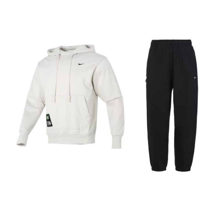 Nike Nike Casual Sportswear Unisex Light Gray/Black Hooded Moderate