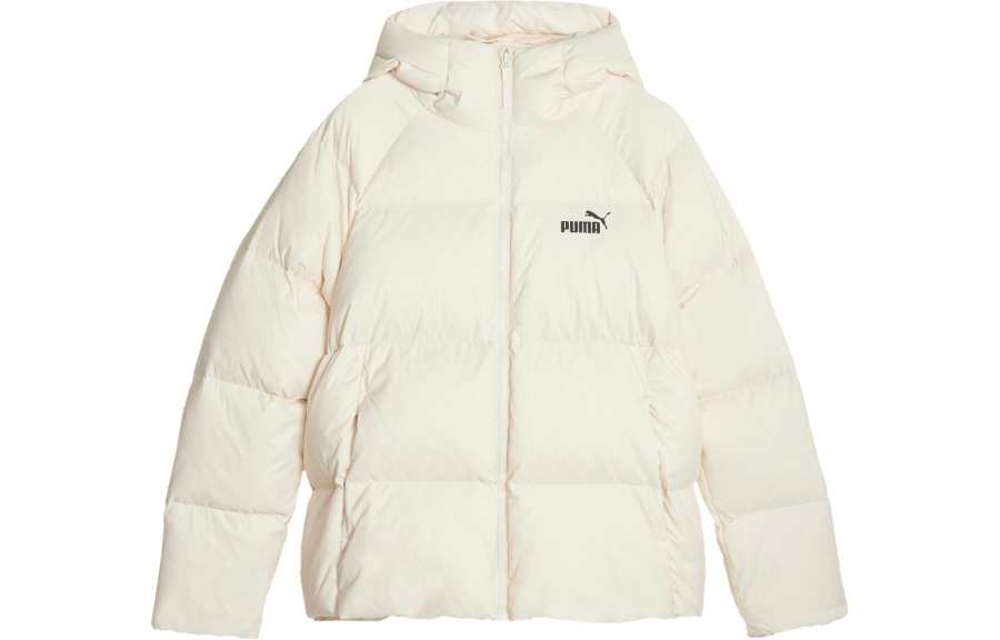 PUMA Modern Basics Advanced Down Jackets Women's Snow White Hooded Moderate Other