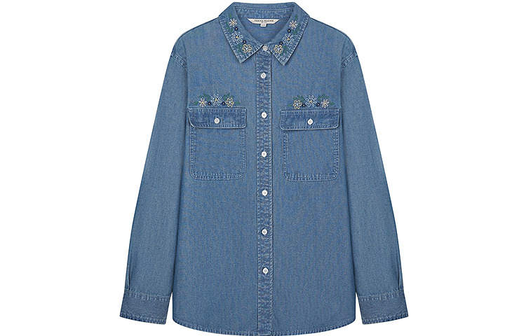 Teenie Weenie Shirts Women's Lapel Moderate Denim