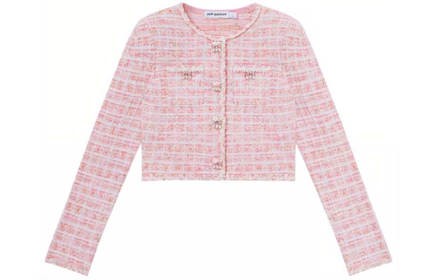Self-portrait Cropped Tweed Cardigan