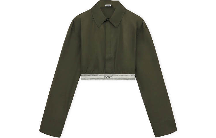 LOEWE LOEWE Cropped Shirt 'Dark Olive Green'