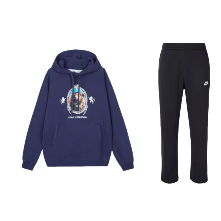 Nike Nike Lebron 2 Print Hooded Fleece Lined Long Sleeved Breathable Pants Casual Sportswear Unisex