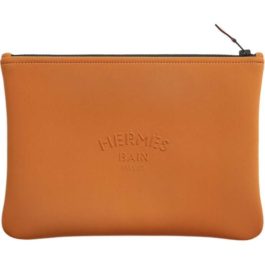 HERMES HERMES MAILLON MARINNeobain Polyamide Storage Bag Medium Size Unisex Orange