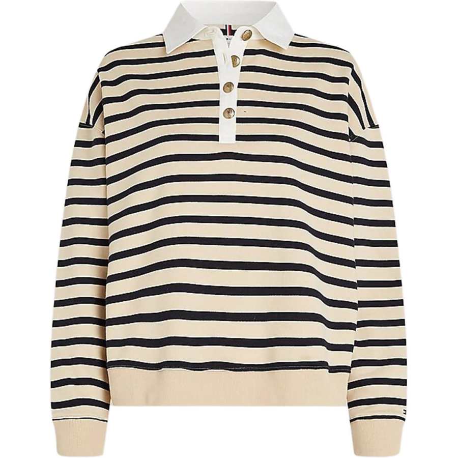 Tommy Hilfiger Polo Shirt Women's Black Yellow