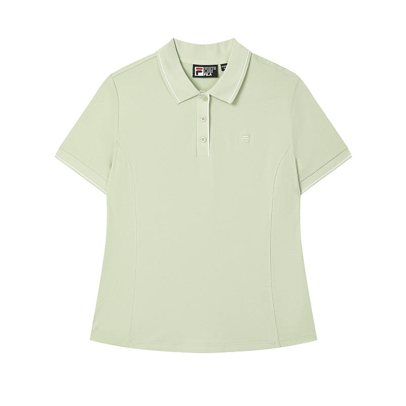 FILA WHITE Polo Shirt Women's Herbal Green
