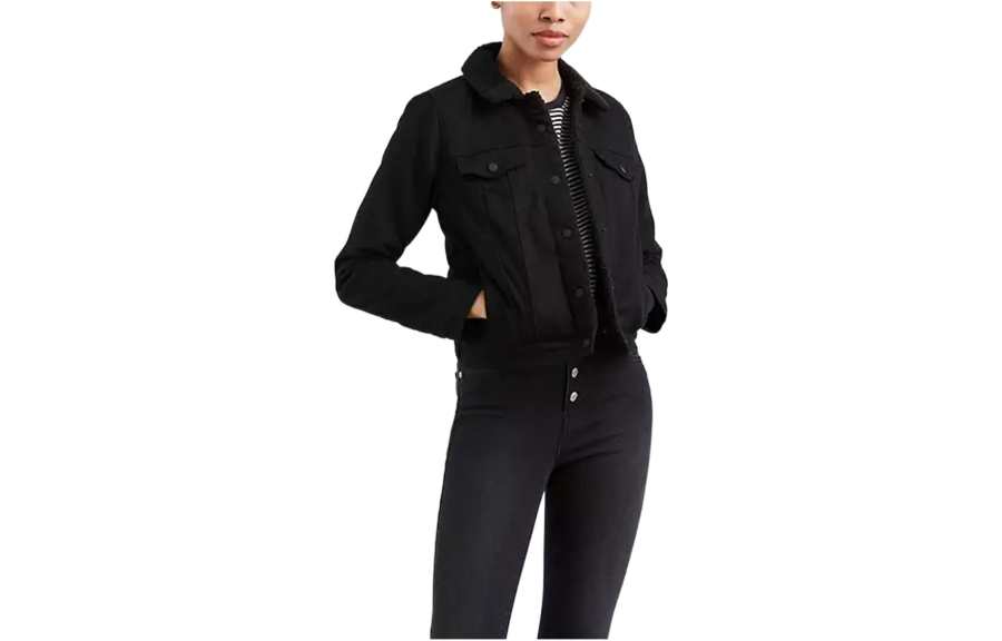 Levis Levis Jackets Women's Black Lapel Moderate Other