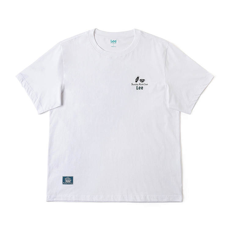 Lee Lee T Shirts Men's White Crew Neck