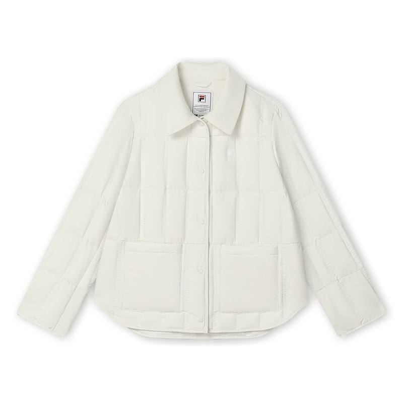FILA WHITE Down Jacket Women's Mist Lotus White