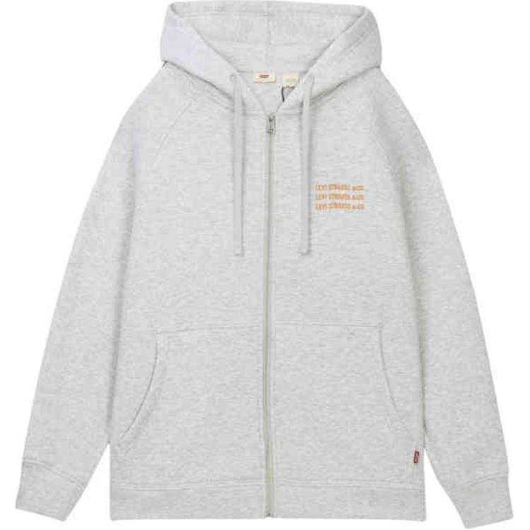 Levis Sweatshirts Women's Gray Hooded Moderate Cardigan