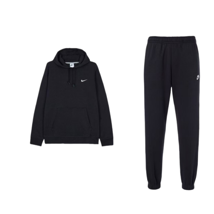 Nike Nike Hooded Fleece Lined Comfortable Long Sleeved Sweatshirt With Elastic Waistband And Elastic Cuff Pants