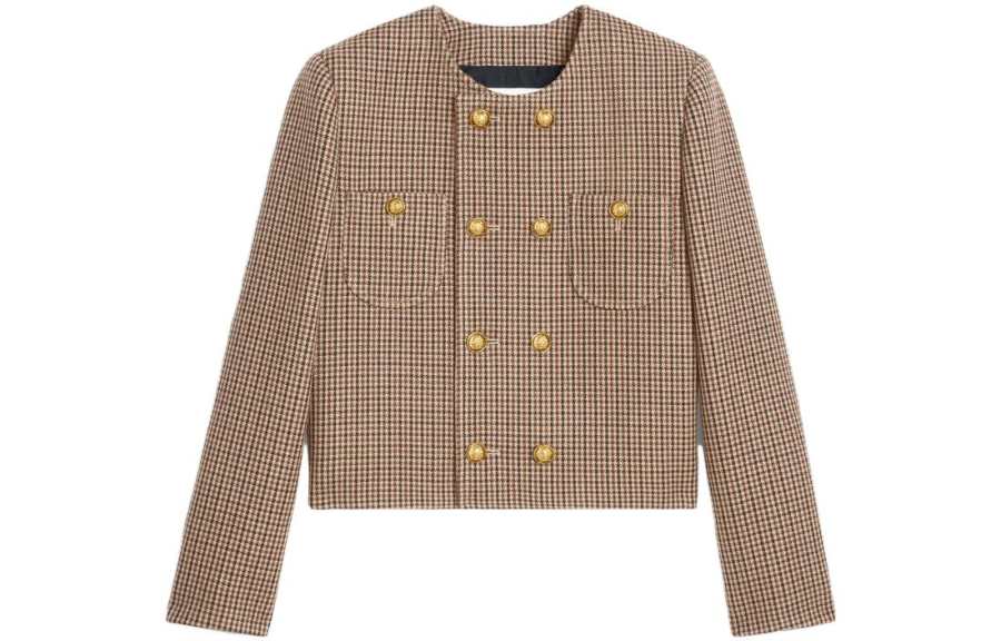 CELINE CELINE Chelsea Jacket In Double Houndstooth Wool