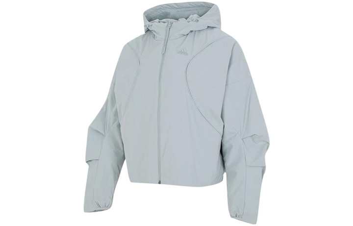 Adidas Adidas Jackets Women's Gray Blue Hooded Thickened Other