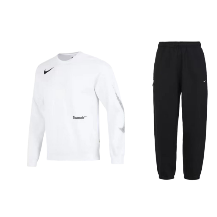 Nike Nike Casual Sportswear Unisex White/Black Crew Neck Moderate