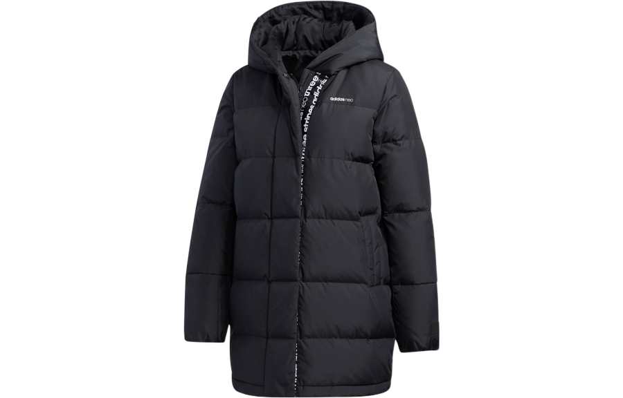 Adidas Neo Down Jackets Women's Black Hooded Moderate Other